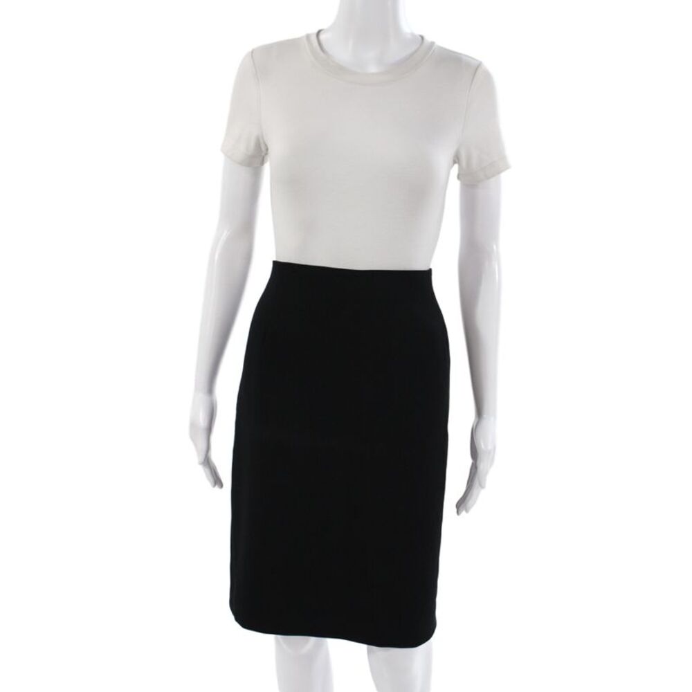 Garfield & Marks Women Straight Pencil Skirt Black Triacetate Size 12